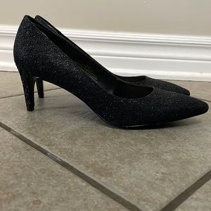 Nine West sparkly black heels